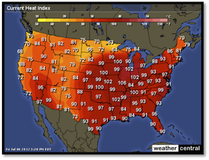 Heat Index Example Map